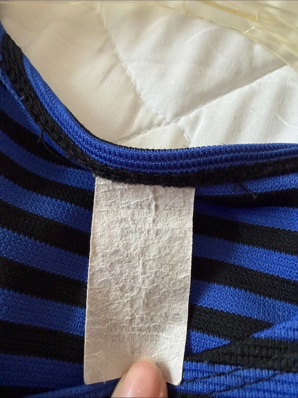 Blue and Black Girls' Striped Bodice Fit-and-Flare Dress